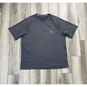 Champion Vapor Performance Gray Short Sleeve Athletic Tee Mens Size Large